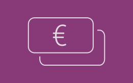 Symbol Geldscheine mit Eurozeichen